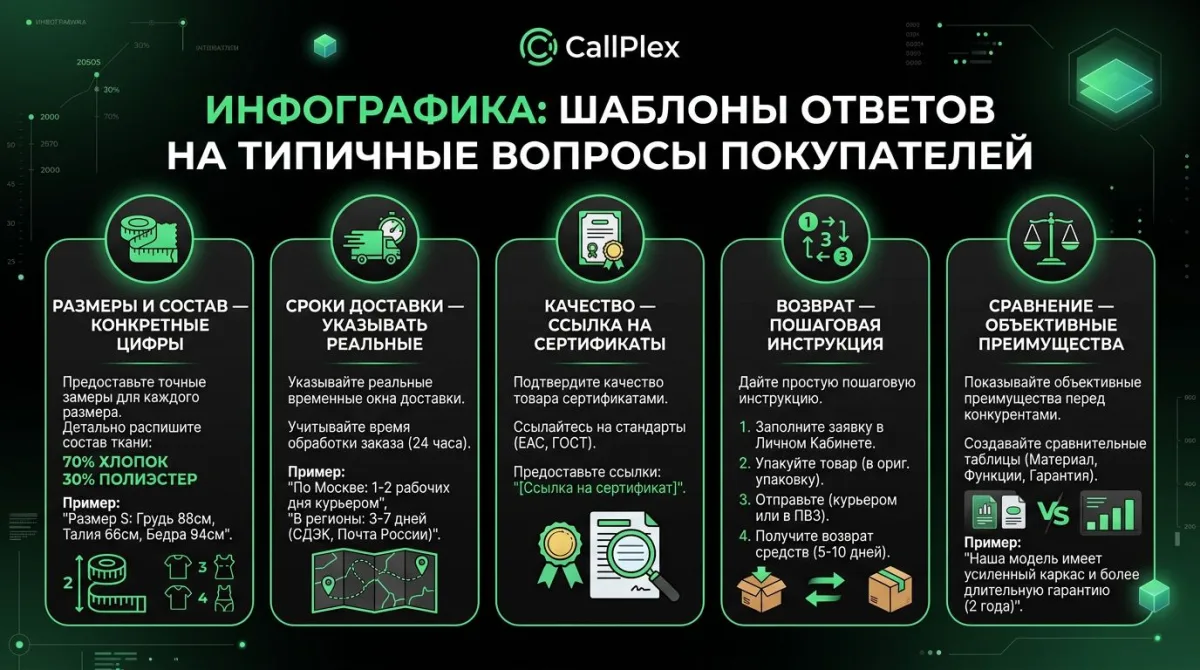 Типы вопросов покупателей на Wildberries и шаблоны ответов